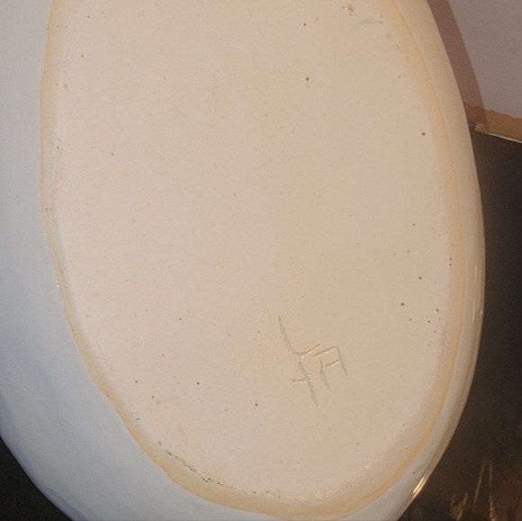 BEAUTIFUL VINTAGE BLUE SWAN PLATTER/ CENTER PIECE HEAVY SOAPSTONE 15 1/2 LONG - Picture 7 of 12